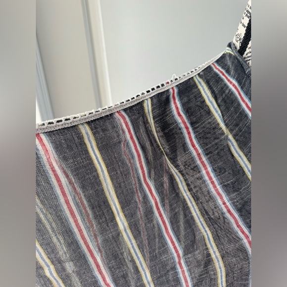 Free People Striped Black and Pink Kimono - Picture 3 of 7